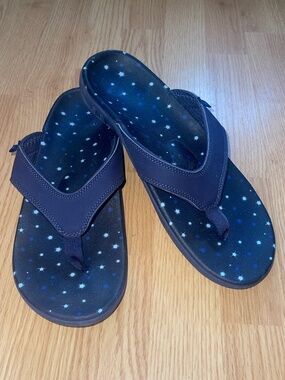 Spenco Women’s Navy Blue Speckled Yumi Flip Flop Sandals Size 12